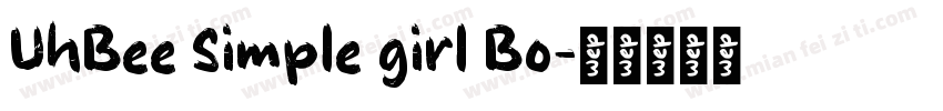UhBee Simple girl Bo字体转换